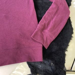 Pink Victoria’s Secret Maroon Zip Up Hoodie M Aztec Geometrical Logo Drawstring